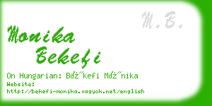 monika bekefi business card